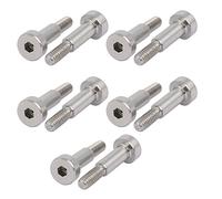 Sourcingmap 10pcs 304 Stainless Steel Hex Socket Shoulder Bolt 5mm Shoulder Dia 12mm Shoulder Length M4 Thread