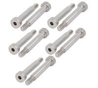 Sourcingmap 10pcs 304 Stainless Steel Hex Socket Shoulder Bolt 6mm Shoulder Dia 30mm Shoulder Length M5 Thread