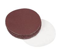 sourcingmap 10Pcs 7 inch Hook and Loop Sanding Disc 800 Grits Flocking Sandpaper for Random Orbit Sander Brown
