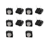 sourcingmap 10Pcs 8mmx8mm Panel PCB Momentary Tactile Tact Push Button Switch 2 Pin DIP