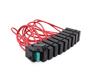 sourcingmap 10pcs DC 12V-24V Inline Fuse Holder w 30A Standard Blade Style Fuse