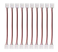 Sourcingmap 10pcs Double End LED Strip Wire 2 Pin Conductor for 5050 LED Strip Lights 10mm