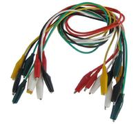 Sourcingmap 10Pcs Double-Ended Test Leads Alligator Crocodile Clip Jumper Wire 45cm