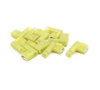 Sourcingmap 10Pcs Flag Crimp Terminals Female Nylon Fully Insulated Wire Connectors Yellow