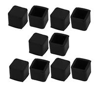 sourcingmap 10Pcs Furniture Table Chair Square Rubber Leg Tip Cap 15mm x 15mm