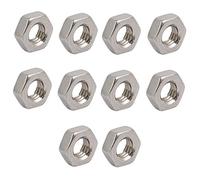 Sourcingmap 10pcs M4 x 0.7mm Pitch Metric Thread 304 Stainless Steel Left Hand Hex Nuts
