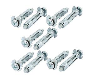 Sourcingmap 10pcs M5x37mm Thread Expansion Bolt Sleeve Anchor for 6mm-13mm Hollow Wall