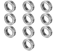 Sourcingmap 10pcs MR128ZZ 8mmx12mmx3.5mm Double Shielded Miniature Deep Groove Ball Bearing