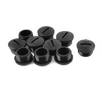 Sourcingmap 10pcs PG11 Black Nylon Blanking Cap Screw End Threaded 18.6mm x 8mm