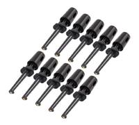 Sourcingmap 10pcs Plastic Multimeter Test Hook Clip Grabber Black 1.6inch