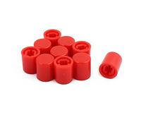 Sourcingmap 10Pcs Round Shaped Tactile Button Caps Covers Protector Red for 9x10.5mm Tact Switch
