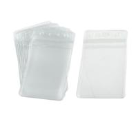 Sourcingmap 10Pcs Soft Plastic Vertical Business ID Card Badge Holders