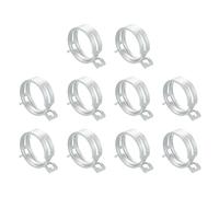 Sourcingmap 10Pcs Spring Band Type Action Fuel/Silicone Vacuum Hose Pipe Clamp, 36mm Low-Pressure Air Spring Hose Clip Clamp for Automotive Oil Pipe Water Pipe, Silver