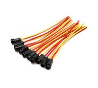 sourcingmap 10pcs T5 Dashboard Light Wiring Harness Socket Connector for Car