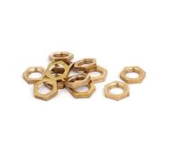 Sourcingmap 12 Pcs 1/8BSP Female Thread Brass Hex Nut Pipe Fitting Locknut