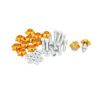 sourcingmap 12 Pcs Yellow Star Shaped Bolts Screw for Car License Number Plate