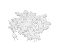 sourcingmap 12mm x 7mm Hole Hood Prop Rod Clip Clamp Holder White 50pcs for Car