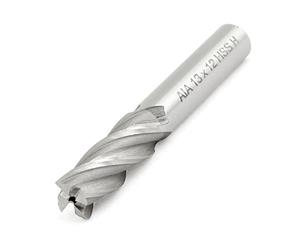 sourcingmap 12mmx13mmx35mmx85mm Machining Cutting Tool Helical Groove 4 Flute Straight Shank Milling Cutter End Mill