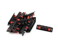 sourcingmap 12pcs 4 Terminal Spring Loaded Push Audio Stereo Speaker Socket Board