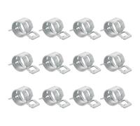 Sourcingmap 12Pcs Spring Band Type Action Fuel/Silicone Vacuum Hose Pipe Clamp, 16mm Low-Pressure Air Spring Hose Clip Clamp for Automotive Oil Pipe Water Pipe, Silver