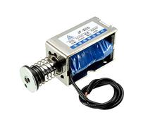 sourcingmap 12VDC 45N 10mm Stroke Pull Push Solenoid Electromagnet Open Frame Type Linear Motion JF-Z05