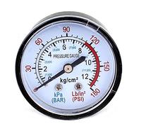 Sourcingmap 13mm 1/4BSP Male Thread Water Air Compressor Pressure Gauge Meter