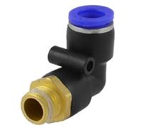 Sourcingmap 13mm Male Thread to 10mm Push in Fitting Elbow Pneumatic Quick Connector