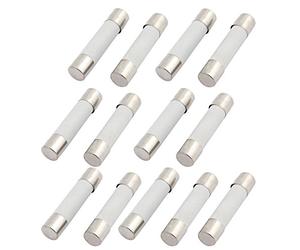 sourcingmap 13Pcs 6mm x 30mm 250V 25A Fast Blow Design Cylindrical Shape Tubes Ceramic Fuse