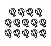 Sourcingmap 14Pcs Spring Band Type Action Fuel/Silicone Vacuum Hose Pipe Clamp, 21mm Low-Pressure Air Spring Hose Clip Clamp for Automotive Oil Pipe Water Pipe, Black