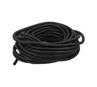 Sourcingmap 15.8 M 7 x 10 mm Plastic Corrugated Conduit Tube for Garden,Office Black