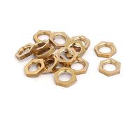 Sourcingmap 15 Pcs 1/8BSP Female Thread Brass Hex Nut Pipe Fitting Locknut