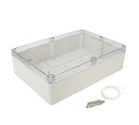 sourcingmap 15"x10.2"x4.1"(380mmx260mmx105mm) ABS Junction Box Universal Project Enclosure w PC Transparent Cover