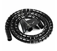 Sourcingmap 15mm Flexible Cable Organizer Spiral Tube Cable Wire Wrap Computer Manage Cord Black 1.5M with Clip