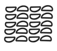 Sourcingmap 15mm Inner Width Plastic D Ring Belt Buckle Accessories Black 20pcs