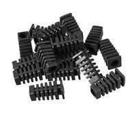 sourcingmap 15Pcs 7mm Inner Dia PVC Square Strain Relief Cord Boot Protector Sleeve Power Tool Hose Black
