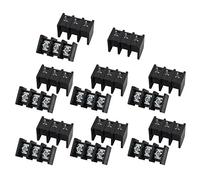Sourcingmap 15Pcs LW1C AC300V 20A 9.5mm Pitch 3P Screw Terminal Block Strip Barrier