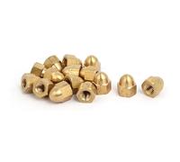 Sourcingmap 15pcs M6 Female Thread Nut DIN1587 Dome Cap Head Hex Brass Tone
