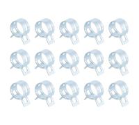 Sourcingmap 15Pcs Spring Band Type Action Fuel/Silicone Vacuum Hose Pipe Clamp, 12.5mm Low-Pressure Air Spring Hose Clip Clamp for Automotive Oil Pipe Water Pipe, Blue White Zinc