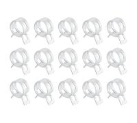 Sourcingmap 15Pcs Spring Band Type Action Fuel/Silicone Vacuum Hose Pipe Clamp, 12.5mm Low-Pressure Air Spring Hose Clip Clamp for Automotive Oil Pipe Water Pipe, Silver