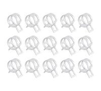 Sourcingmap 15Pcs Spring Band Type Action Fuel/Silicone Vacuum Hose Pipe Clamp, 12mm Low-Pressure Air Spring Hose Clip Clamp for Automotive Oil Pipe Water Pipe, Silver