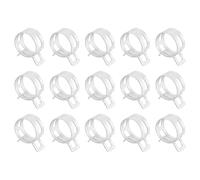 Sourcingmap 15Pcs Spring Band Type Action Fuel/Silicone Vacuum Hose Pipe Clamp, 21mm Low-Pressure Air Spring Hose Clip Clamp for Automotive Oil Pipe Water Pipe, Silver