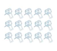 Sourcingmap 15Pcs Spring Band Type Action Fuel/Silicone Vacuum Hose Pipe Clamp, 5.5mm Low-Pressure Air Spring Hose Clip Clamp for Automotive Oil Pipe Water Pipe, Blue White Zinc