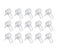 Sourcingmap 15Pcs Spring Band Type Action Fuel/Silicone Vacuum Hose Pipe Clamp, 5mm Low-Pressure Air Spring Hose Clip Clamp for Automotive Oil Pipe Water Pipe, Silver