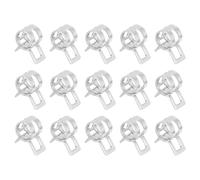 Sourcingmap 15Pcs Spring Band Type Action Fuel/Silicone Vacuum Hose Pipe Clamp, 6mm Low-Pressure Air Spring Hose Clip Clamp for Automotive Oil Pipe Water Pipe, Nickel Plated