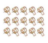 Sourcingmap 15Pcs Spring Band Type Action Fuel/Silicone Vacuum Hose Pipe Clamp, 7mm Low-Pressure Air Spring Hose Clip Clamp for Automotive Oil Pipe Water Pipe, Color Zinc