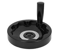 Sourcingmap 16mm Dia Hole Milling Machine Folding Handle Inside Ripple Hand Wheel Black 155mm Wheel Dia