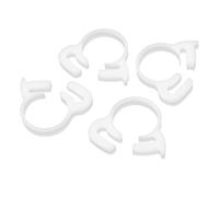 Sourcingmap 18.8mm-21.6mm Double Gripping Ratchet Plastic Hose Clamps Clips Fasteners 4 Pcs
