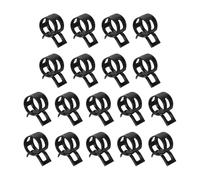 Sourcingmap 18Pcs Spring Band Type Action Fuel/Silicone Vacuum Hose Pipe Clamp, 10mm Low-Pressure Air Spring Hose Clip Clamp for Automotive Oil Pipe Water Pipe, Black