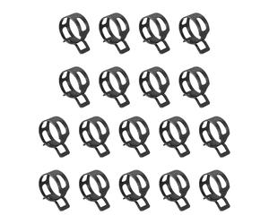 Sourcingmap 18Pcs Spring Band Type Action Fuel/Silicone Vacuum Hose Pipe Clamp, 22mm Low-Pressure Air Spring Hose Clip Clamp for Automotive Oil Pipe Water Pipe, Black