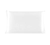 Sourcingmap 19 Momme Silk Zippered Pillowcases 1 Pack, Snow White 30x50cm | Comfortable Breathable Fabric, Anti-Fade & Anti-Shrink, Machine Washable, Pillow Cases for Bedroom and Hotel